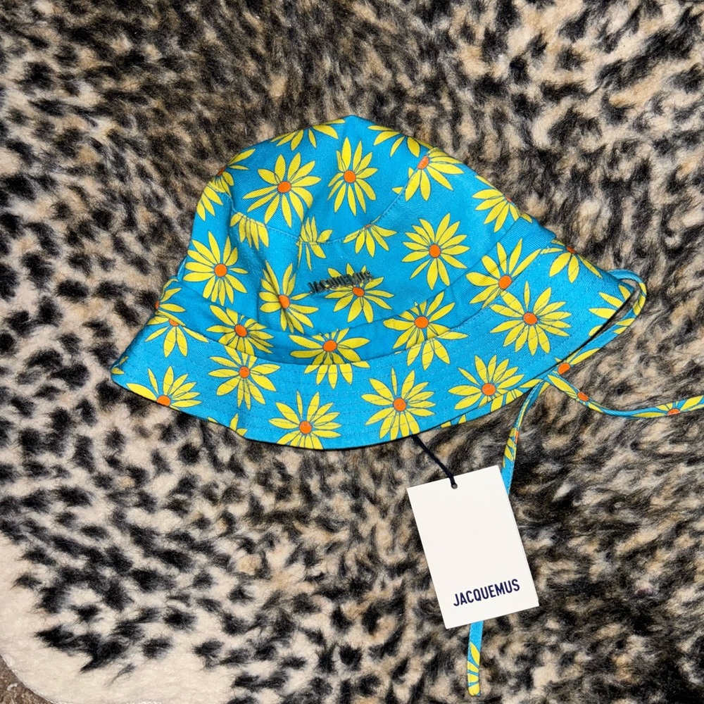 Jacquemus Blue Floral Bucket Hat